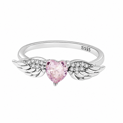 Bague Ailes d'Ange Scintillante en Argent