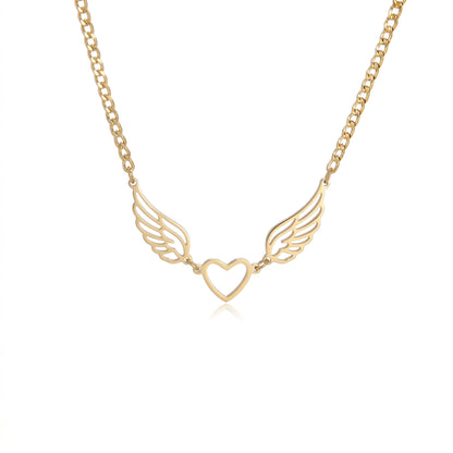 Collier Coeur Ailes d'Ange