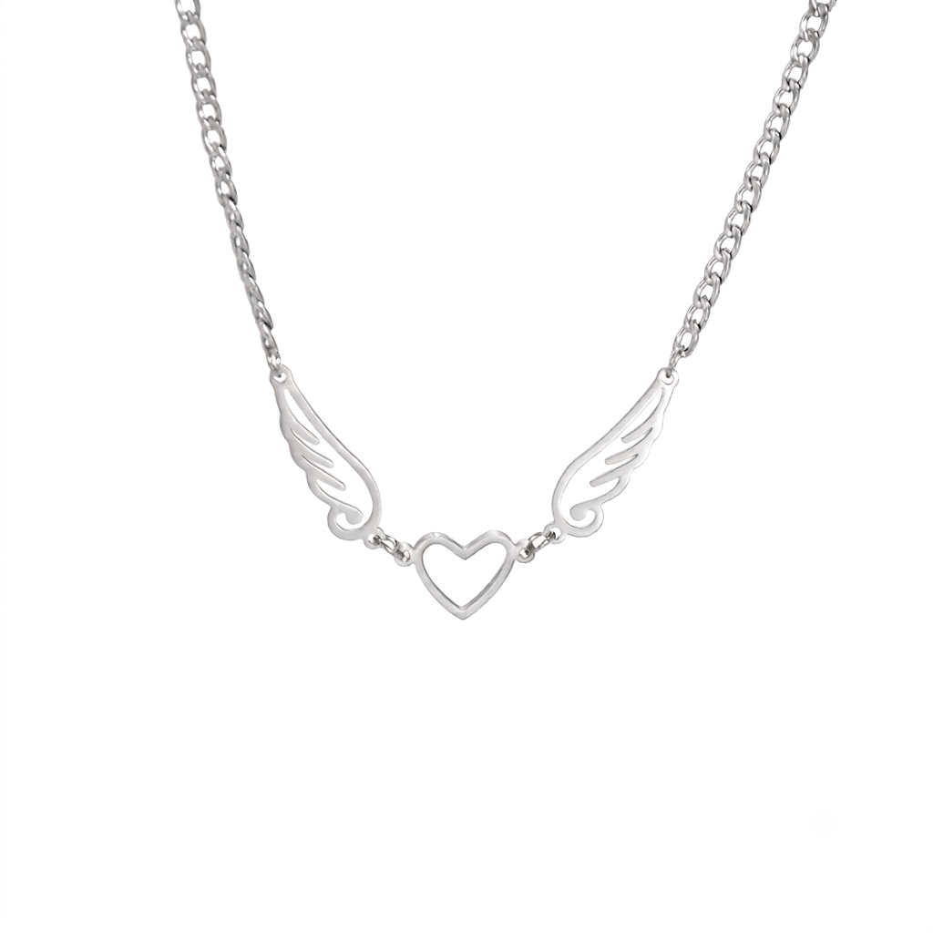 Collier Coeur Ailes d'Ange