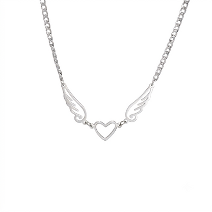 Collier Coeur Ailes d'Ange