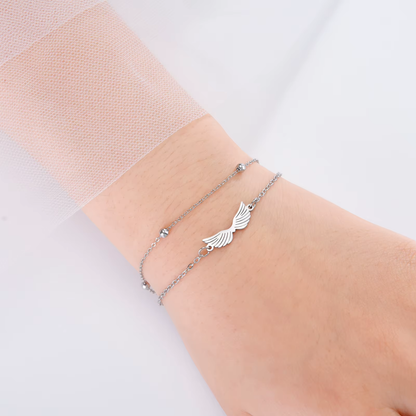 Bracelet Ailes d'Ange Chic en Acier Inox