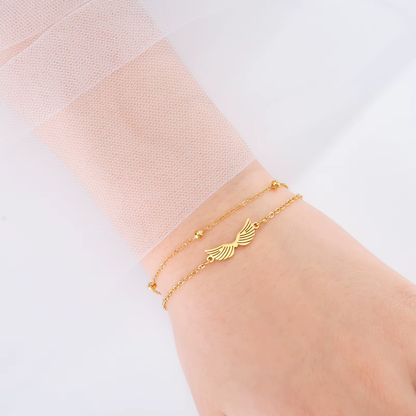 Bracelet Ailes d'Ange Chic en Acier Inox