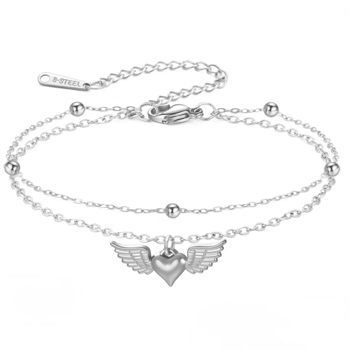 Bracelet Cœur Ailé Femme