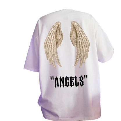 T-shirt Ailes d'Ange dans le Dos Blanc